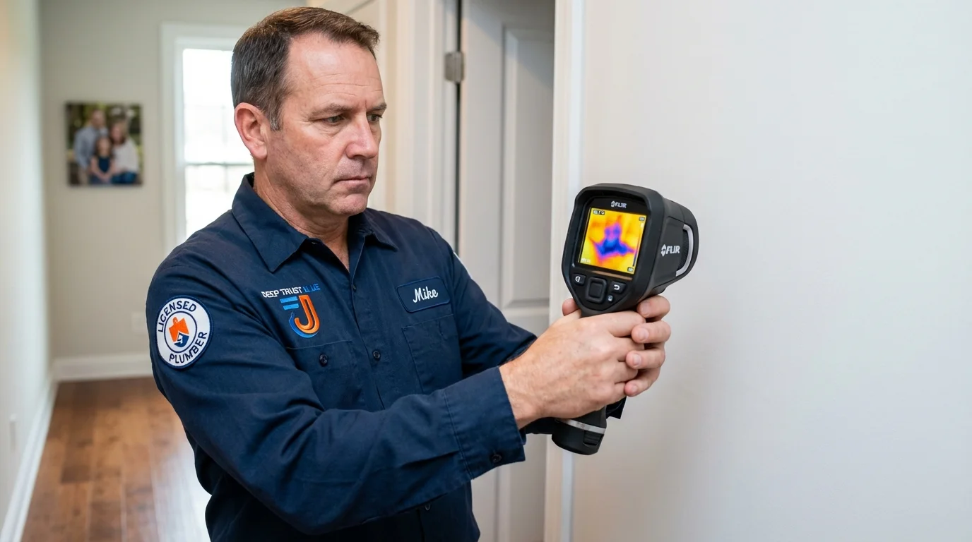 Thermal imaging leak detection by Johns Plumbing LLC in Tuttle